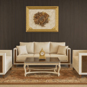 The Lucente Living Room in Gilded Gold